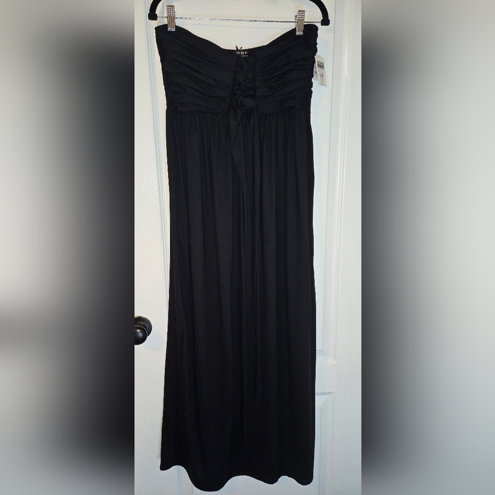 Charlotte Russe Black strapless maxidress